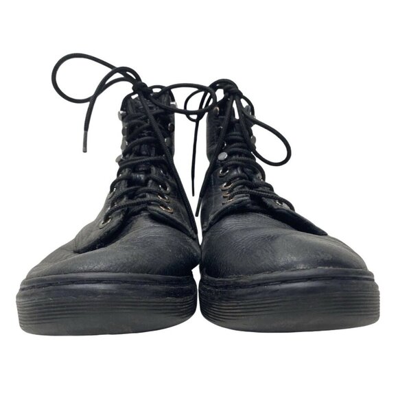 Dr Martens Black Leather Combat Boots Women's, Size 7, Goth Whimsigoth Grunge - Picture 3 of 6
